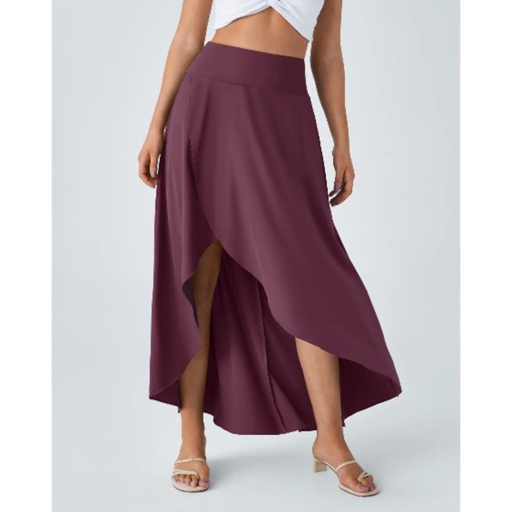 Halara XL Breezeful High Waisted High Low Ruffle Flowy Quick Dry Skirt NWT